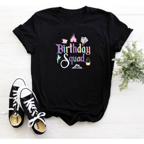 Birthday Squad Tee Women Stranger Things Cotton Women Tshirt Loose Casual Funny Women T Shirt Tops Kawaii Clothes T-shirts Women