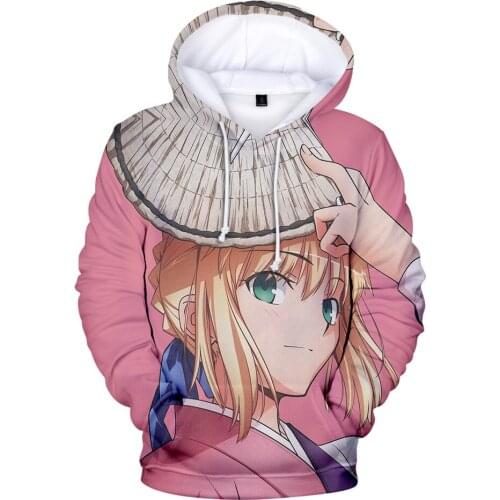 Simple Style Hot Koop 3D Print Fate Stay Night Hoodies Sweatshirts Jongen/Meisje Kawaii Pullover Streetwear Nieuwe Fate Loose