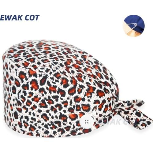 Anime nurse Hat women Dentist Clinic Beauty Pharmacy Lab work scrub hat Adjustable Uniform Accessories Scrubs Caps for women