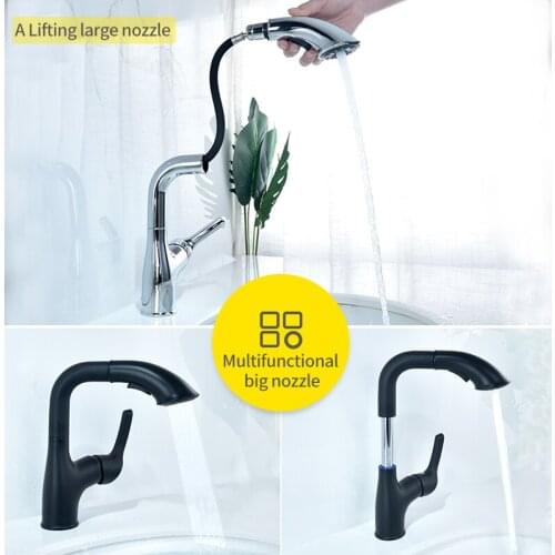 Bathroom Black Basin Faucets Toilet Wash Hair Artifact Crane Wash Basin Water Mixer Black Tap Hold Shower Head