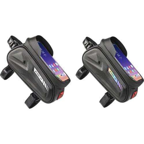 7.0 inch Touch Screen Phone Case Bag Bike Bicycle Front Top Tube Bag Waterproof Cycling Phone Mount For MTB Frame Handlebar Bag