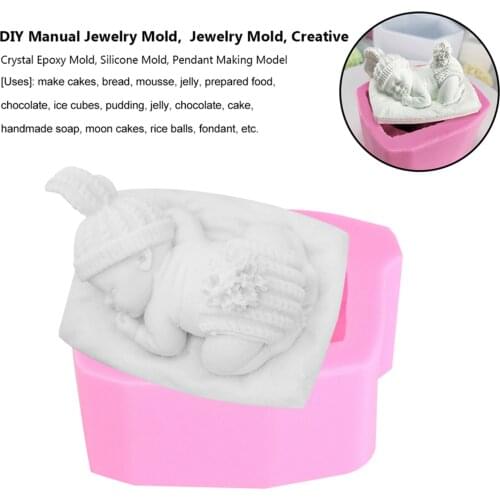 Sleeping Baby Shape Silicone Mold Cake Decoration Tools Kitchen Baking Tools Handmade Soap Mold for Making Bread Mousse Jelly
