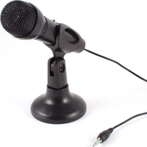 Omnidirectional Laptop PC Computer 3.5mm Network Stand Mini mini phone Mike Black