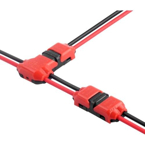 Electrical Wire Connector Vehicle Audio Terminal LED Strip Cable T/I Shape Quick Splice Wiring 1Pin 2Pin 22-18 AWG 10pcs