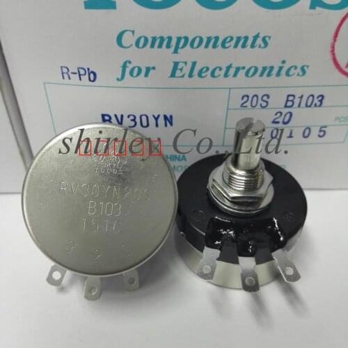 100% NEW Original RV30YN20SB103 3W 10k ohm TOCOS TOKYOCOSM Adjustable Resistance of Single Ring Carbon Film Potentiometer switch