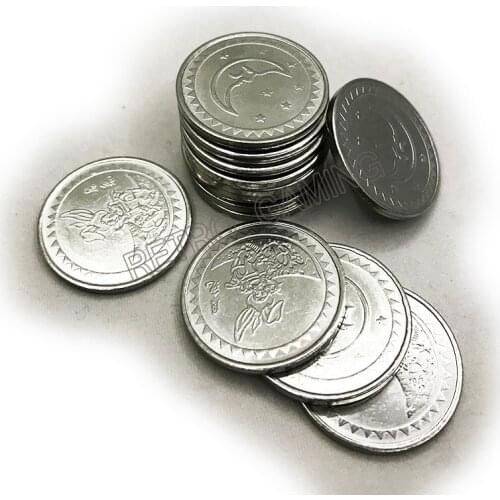 100pcs/bag Arcade amusement park 25*1.85mm game machine coin token Stainless steel token coin made in China game token