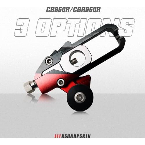 Motorcycle Accessories Aluminum Chain Plate Clamping Adjusters with Catena Coil Tensioners For HONDA CB650R CBR650R 2019 cb650f