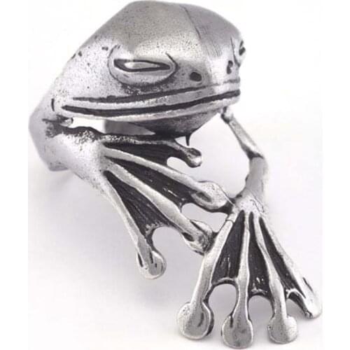 Bohemian Vintage Jumping Frog Women Rings Retro Artistic Design Opening Animal Ring For Women Femme For Mother Days Gift