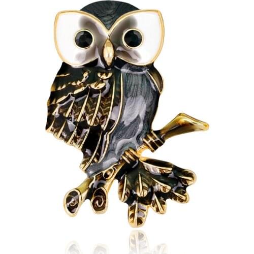 Vintage Style Owl Brooches Pin Retro Alloy Lovely Animal Design Female Clothing Brooch Jewelry Accessories AL240