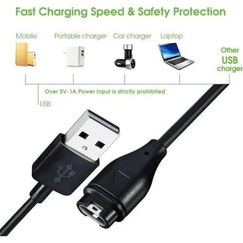Fast Charging USB Charger for Garmin fenix 6S/6/6x Pro Smart Watch Accessories USB Cable Data Sync Charging Cable 19Sep