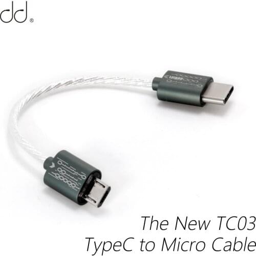 DD ddHiFi All-New Upgraded TC03 Type-C to Micro USB Data Cable to Connect Your Smartphone/Computer with Micro DAC/DAP/Amplifier