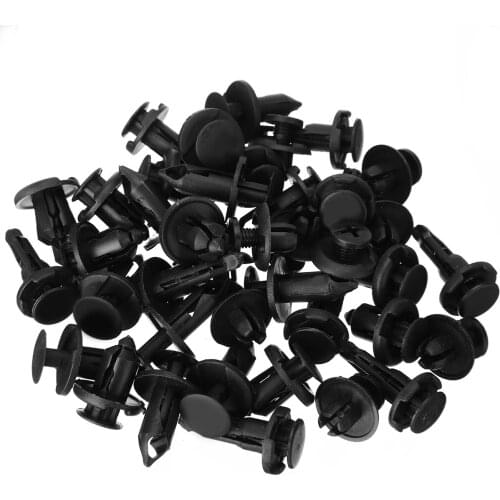 40pcs Car Rivet Fastener Clips Fit 8mm-10mm Hole Push Pin Rivet Clip Bumper Fender Retainer Fasteners for Truck Train Buses