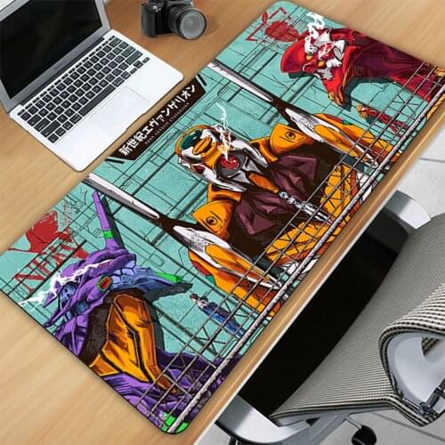 Evangelion Logo Mouse Pad Mousepad Gamer Gaming Computer Accessories Keyboard Laptop Padmouse Speed Desk Mat mouse pad gamer