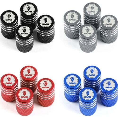 4pcs New Aluminum alloy Wheel Tire Valve Caps For SAAB SCANIA 9-3 93 9-5 9 3 9000 9 5 waterproof Car Accessories