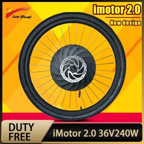 Duty Free iMotor 2.0 Electric Bicycle Conversion Kit Front Hub Motor Wheel Ebike Conversion Kit 20"24"26"27.5"29"700C 36V 240W