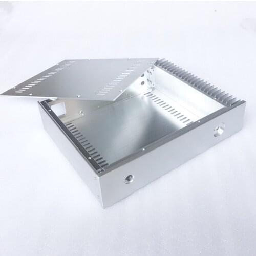 KYYSLB 320*70*248MM All Aluminum Power Amplifier Chassis Shell Enclosure DIY Box 3207 Amplifier Case Box with Knob Heat Sink