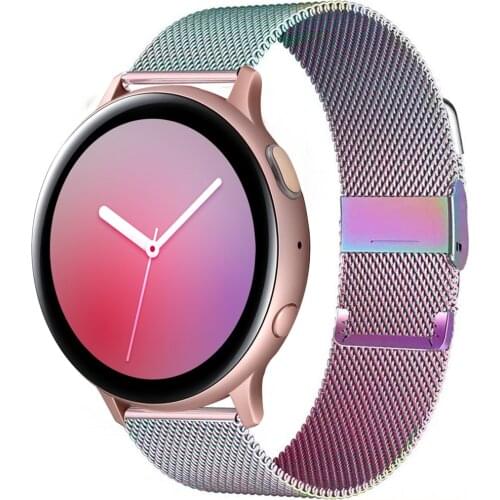 Milanese strap For Samsung Galaxy watch 3 45mm 41mm/Active 2 46mm/42mm Gear S3 Frontier 20mm 22mm bracelet Huawei GT/2/2e band