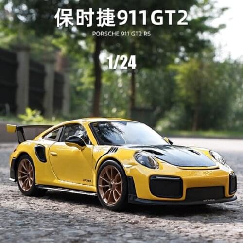 1:24 Porsche 911 GT2 RS Alloy Track Sports Car Model Diecasts Metal Toy Vehicles Car Model Simulation Collection Childrens Gift
