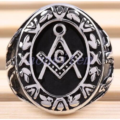 Punk Rock Hip Hop Ring Stainless Steel Rings For Men Jewelry Fashion Gift
