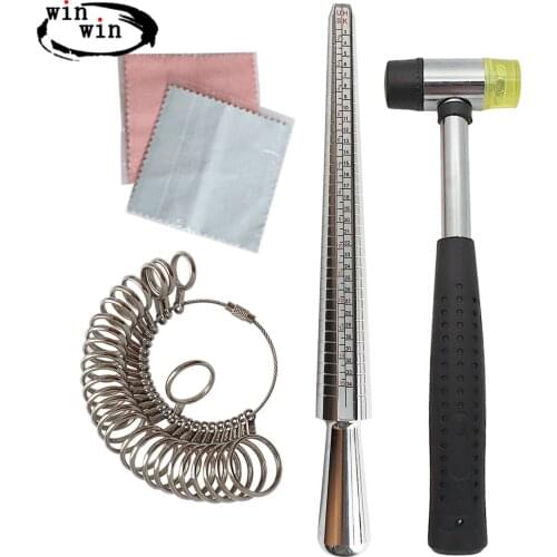 5 in 1/ Set US/HK/JP/UK/EUR Ring Size Sets Ring Sizer Measuring With Standard Circle Sets Finger Gauge Rings Jewelry Tool