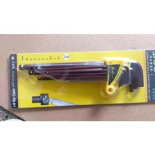 NEW 9PCS 1.5-10MM Durable Reinforced Toughen Metric Ball Ended Hex Allen Key Wrench Set