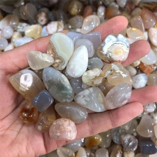 Natural Beautiful Reiki cherry blossoms Crystal Mineral Rolling Gravel Healing