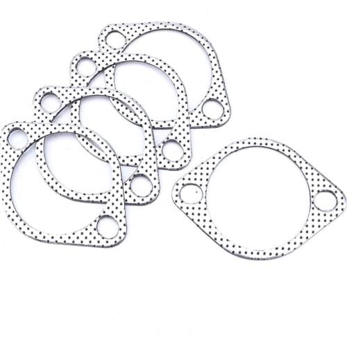 2.75 inch 71mm Car Engine Exhaust Gasket Downpipe Flange Universal Aluminum Exhaust Pipe Gasket with two holes 5pcs/Lot