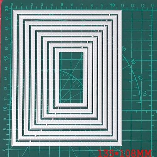 Rectangle frame border Metal Cutting Dies Stencils for DIY Scrapbooking Embossing Papers Album Cards Making Craft Dies Mould