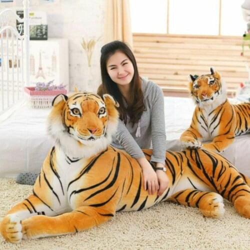 30/40 Cm Lifelike Tiger Leopard Plush Toys Soft Wild White Children Simulation Kids Tiger Birthday Gifts Dolls Animals R1W9