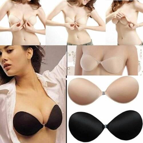 Womens Self Adhesive Invisible Bra Backless Super Push Up Wings Sticky Bras Strapless Female Wireless Sexy Lingerie Women Bras