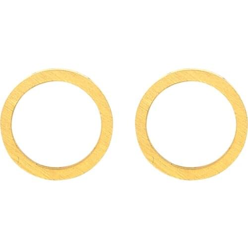 Minimalism Ear Studs Charm Circle Karma Earrings For Women Fashion Aros Jewelry Brincos 2017 Stainless Steel Christmas Gifts Bff