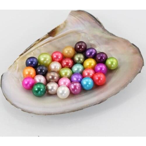 Random Bright Color Round Akoya Pearls 7-8MM Colored DIY Pearl Beads Fashion Oyster Pearls 10pcs/lot 27 Colors FP239