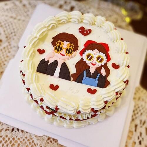 Cake Decorations Valentines Day Wedding Confession Soft Pottery Cake Toppers Bride To Be Boys Girls Birthday CupCake Supplies