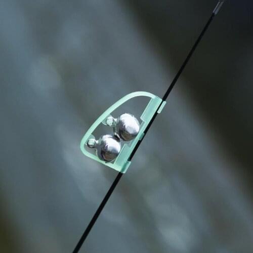 Glow in Dark Fishing Alarm Clip Outdoor Twin Bells Ring Fishing Rod Clamp Bells Bite Clip Lure Bells Alarm Fishing Accessories