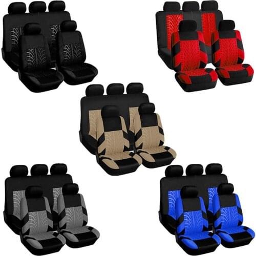 Universal Car Seat Covers Hot Selling Comfortable Tire Track Splicing Automobile Styling Seat Protector Interior Accessories