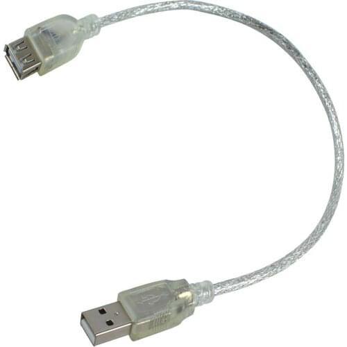 USB EXTENSION CABLE 50 CM TRANSPARENT POWERMASTER
