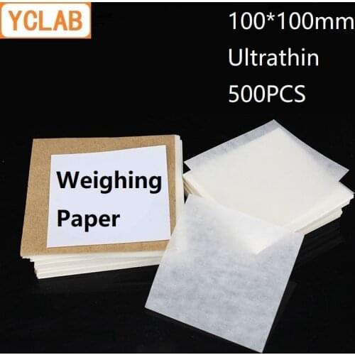 YCLAB 100*100mm Weighing Paper Square Ultrathin 500PCS / Pack Laboratory Chemistry Equipment