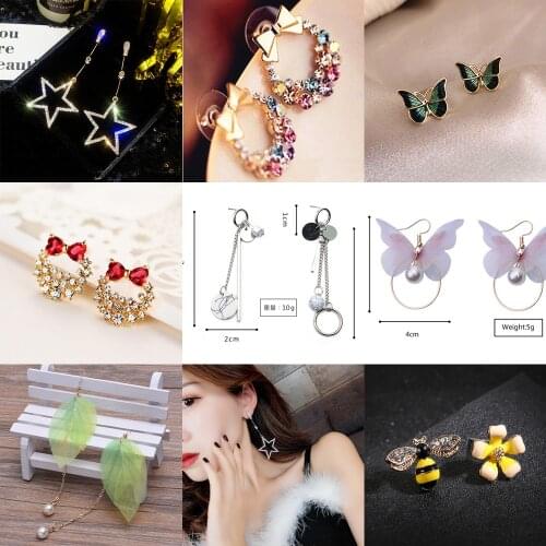 Butterfly Imitation Pearl Earrings For Women Fashion Round Flower Brincos Long Statement Wings Earrings Jewelry Earings