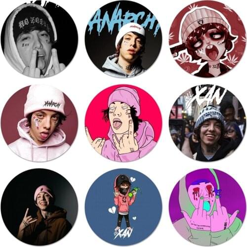 Lil Xan Rapper Icons Pins Badge Decoration Brooches Metal Badges For Backpack Decoration 58mm