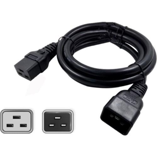 1 pcs IEC320 Female C19 to Male C20 Power Mains Extension Cable 1.8m for PDU UPS 16A Heavy-Duty Computer