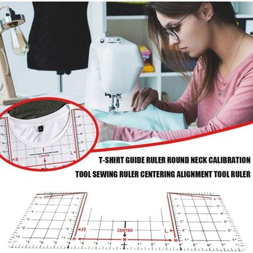 1PC T-Shirt alignment Ruler Centering Tool Placement Graphic Guide Tough Printed T-Shirt Design Fashion Ruler With Size Chart N1