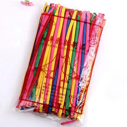200 pcs Strip Ballon Birthday Party Christmas Mixed Color Magic Long Animal Tying Making Balloons Twist Latex Balloo