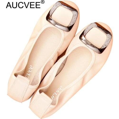 2018 Spring Fashion Luxury Shoes Loafers Women Round Toe Lady Genuine Leather Flat Shoes Ballerines Femme Chaussures Woman Shoes