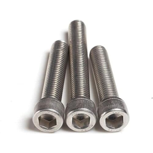 316 M10 hexagon socket cap screws knurled inner hexagon stainless steel bolt DIN912 GB70.1