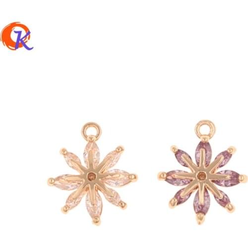 Cordial Design 40Pcs 11*12MM Jewelry Accessories/CZ Crystal Charms/DIY Parts/Jewelry Making/Pendant/Hand Made/Earring Findings