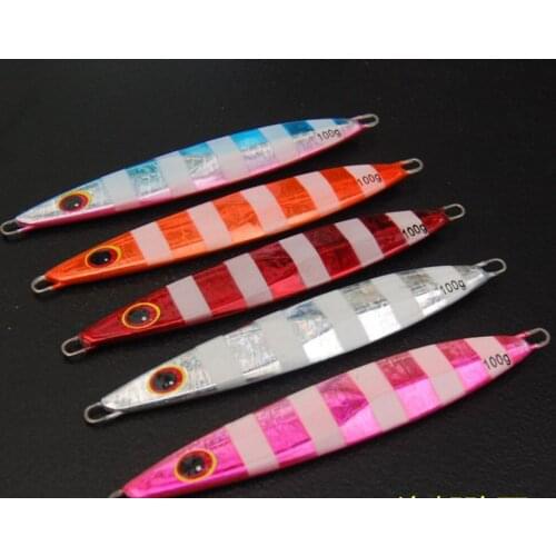 5PCS Deep sea Jigging Fishing Ocean Boat Rock Beach Slow Jig Jigbait Spoon Lure baits 100g 150g