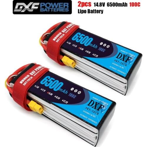 DXF 4S 14.8V 6500mAh 100C 200C Lipo Battery 4S XT90 XT60 T Deans EC5 For FPV Drone Airplanes Car Boat Truck Helicopter
