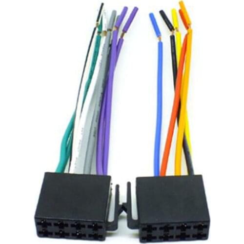 Car male ISO Radio Wire Wiring Harness Adapter Connector Adaptor Plug Connector