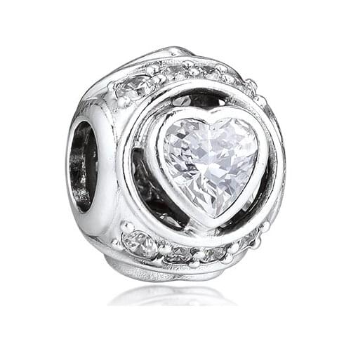 Beads For Jewelry Making Elevated Heart Charm Fashion Beads For Original Bracelets Sterling Silver Jewelry Woman DIY