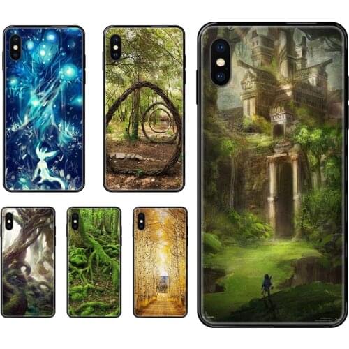 The Art Forest Black Soft TPU Art Online Cover Case Rare For Huawei Honor 20 20I 20S 10 10I 6A 7A 7X 8C 8X 9 9A 9I 9X Lite Pro